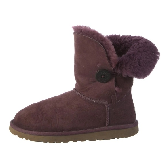 UGG Shoes - UGG Bailey Button Purple Shearling Boots